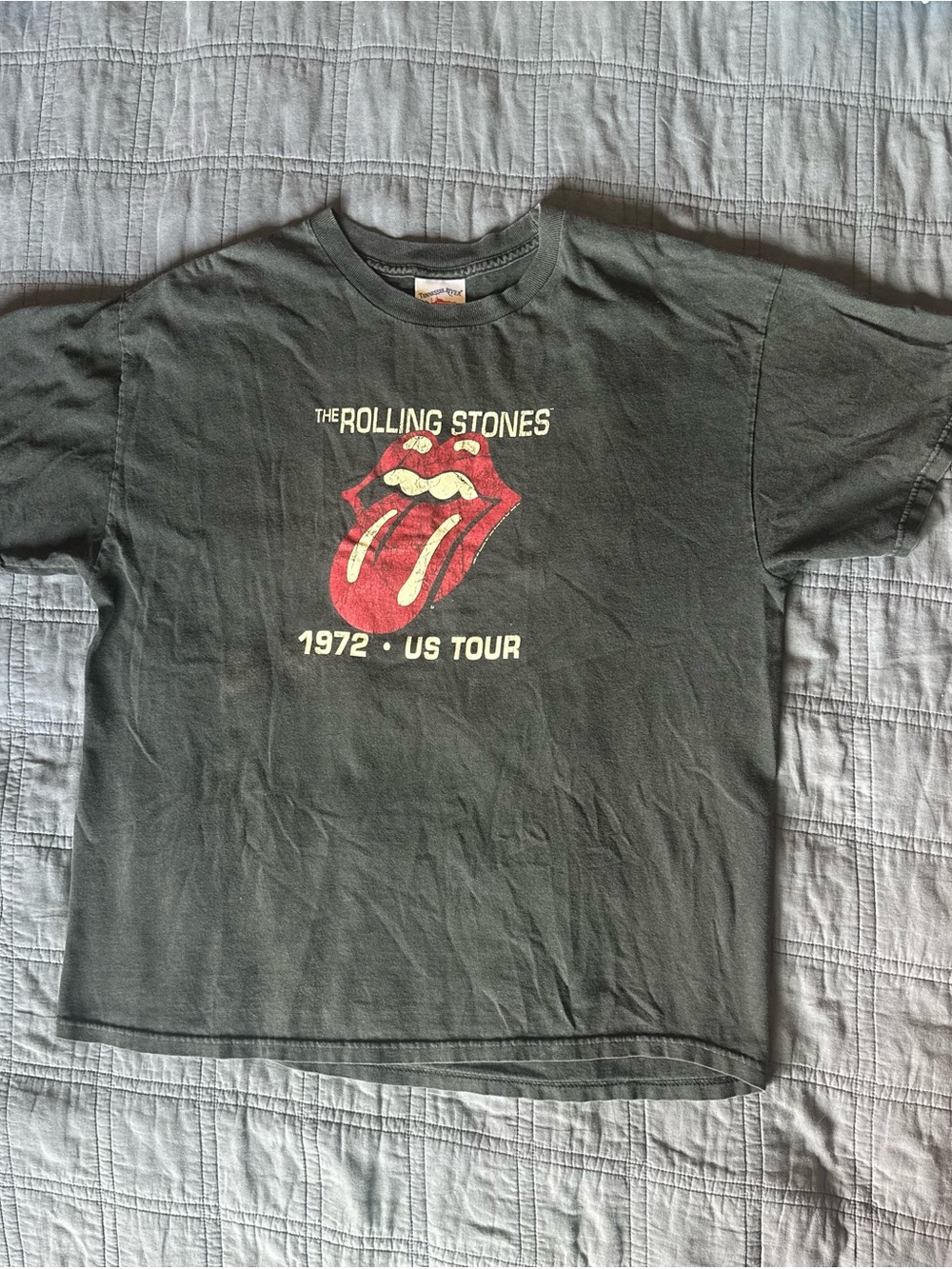 Y2K The Rolling Stones 1972 US Tour T Shirt XL Fade Tennessee River 2004 Reprint
